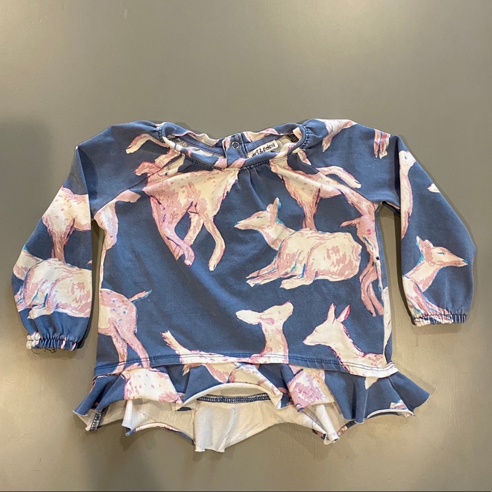 Art & Eden Hi Lo Deer Top